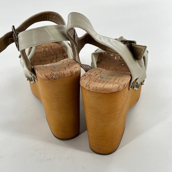 Korks Dawson Wedge Sandals 9 NWOT White Knot Boho Beach Travel Kork Ease Comfort - Picture 3 of 7